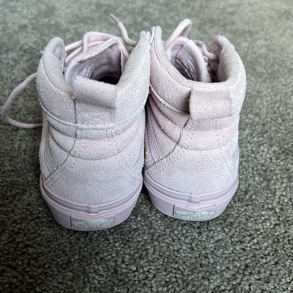 VANS Kids Pink High Top Suede Sneakers Sk-8 Hi - Picture 4 of 10